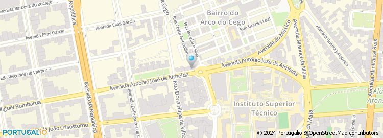 Mapa de Hotel Holiday Inn Lisboa