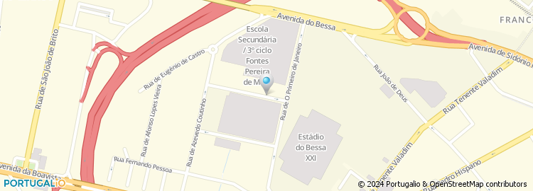 Mapa de Inst. do Desporto de Portugal