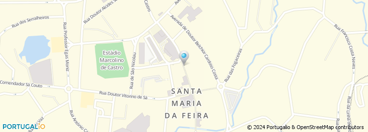 Mapa de Instituto da Segurança Social, Serviço Local de Atendimento de Santa Maria da Feira
