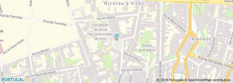 Mapa de Instituto de Recursos e Iniciativas Comuns da Universidade do Porto