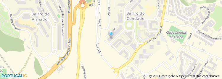 Mapa de Instituto dos Registos e Notariado, Departamento do Cartão de Cidadão, Lisboa
