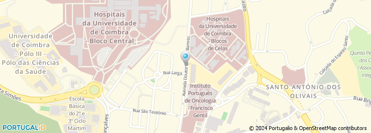 Mapa de Instituto Portugues do Sangue