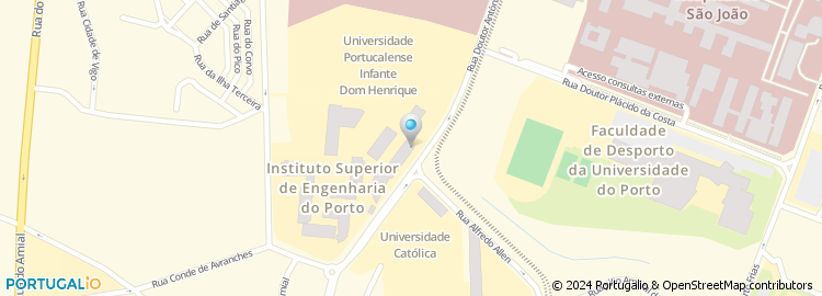 Mapa de ISEP, Instituto de Engenharia do Porto