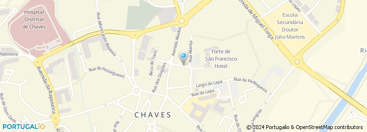 Mapa de Junta de Freguesia de Santa Maria Maior em Chaves