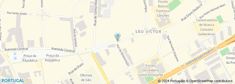 Mapa de Junta de Freguesia de São Victor de Braga
