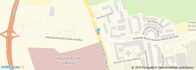 Mapa de Liga dos Amigos do Hospital Pulido Valente