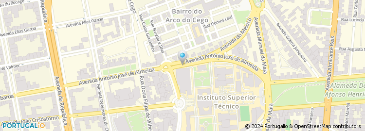 Mapa de Avenida António José de Almeida