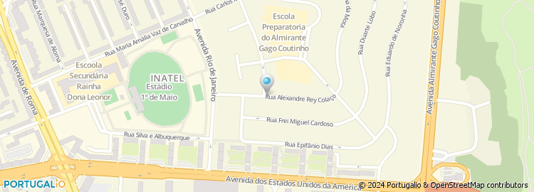 Mapa de Rua Alexandre Rey Colaço