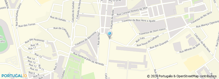 Mapa de Rua Amoreiras à Ajuda