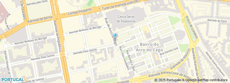 Mapa de Rua Arco do Cego