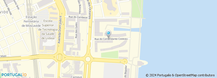 Mapa de Rua Comandante Cousteau