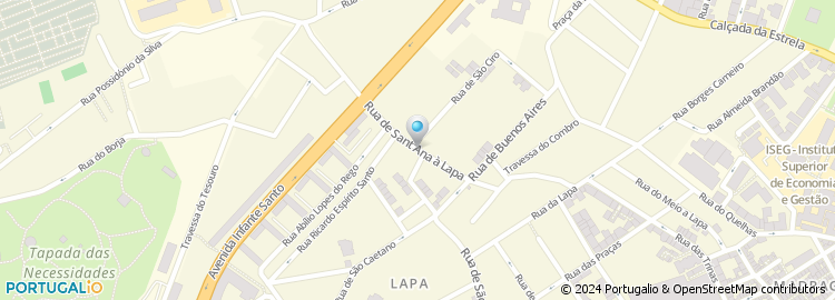 Mapa de Rua de Sant Ana à Lapa