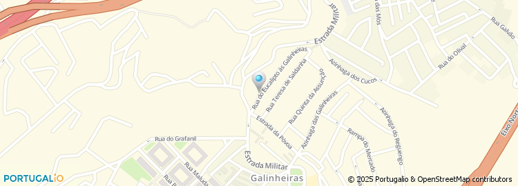 Mapa de Rua do Eucalipto Às Galinheiras