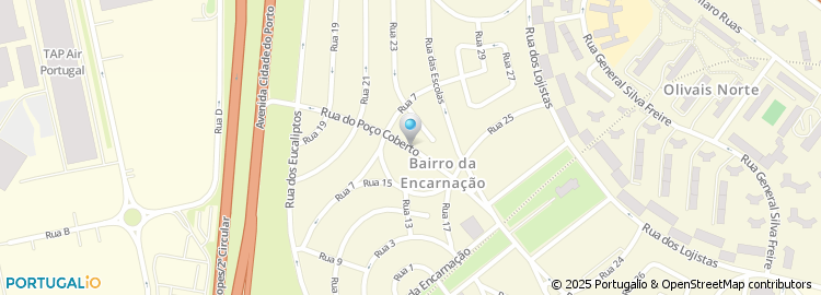 Mapa de Rua do Poço Coberto
