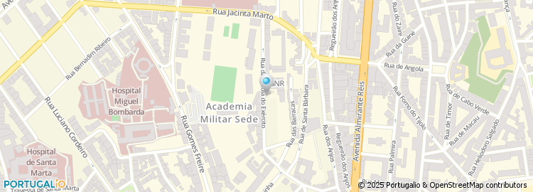 Mapa de Rua Escola do Exército