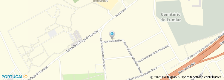 Mapa de Rua Isaac Rabin