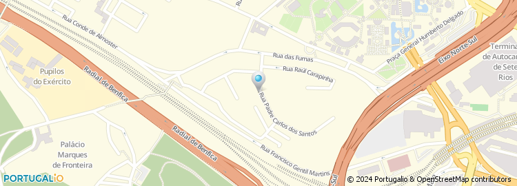 Mapa de Rua Padre Carlos dos Santos