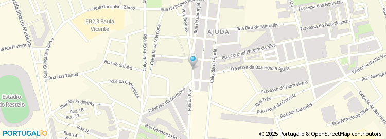 Mapa de Rua Paz à Ajuda