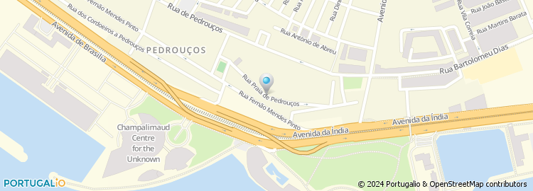 Mapa de Rua Praia de Pedrouços