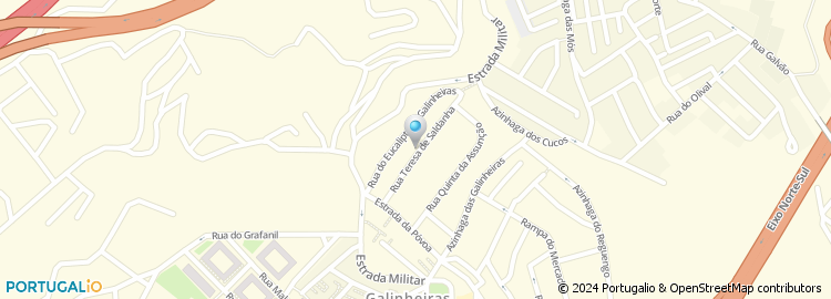 Mapa de Rua Teresa de Saldanha