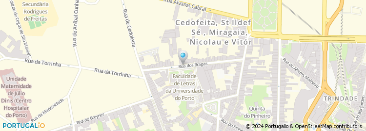Mapa de Livraria Jurídica FDUP, Coimbra Editora