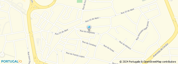 Mapa de Rua do Depósito Novo