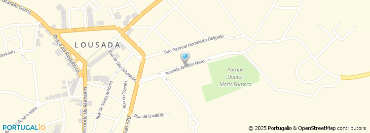 Mapa de Lousada Park - Pizzaria Lda