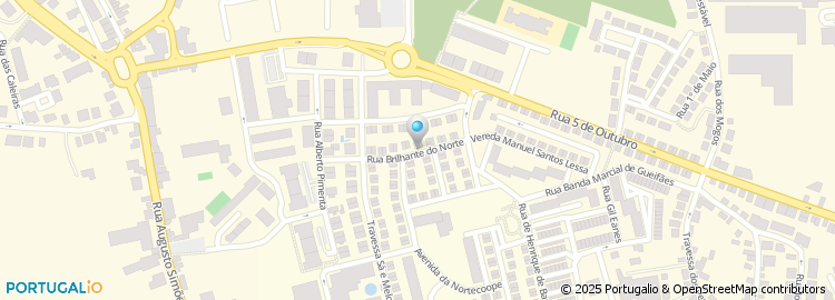 Mapa de Rua Brilhante do Norte