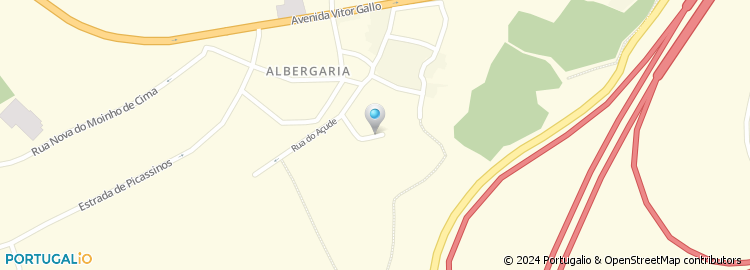 Mapa de Rua do Moinho à Albergaria