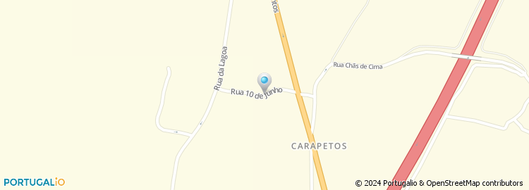Mapa de Rua dos Carapetos