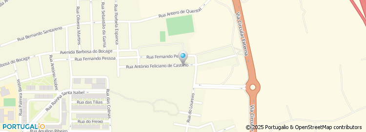 Mapa de Rua António Feliciano de Castilho