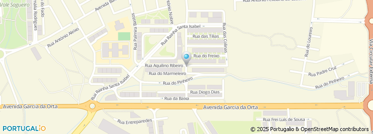 Mapa de Rua Aquilino Ribeiro