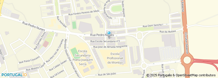 Mapa de Rua da Escola Secundária Nº 2