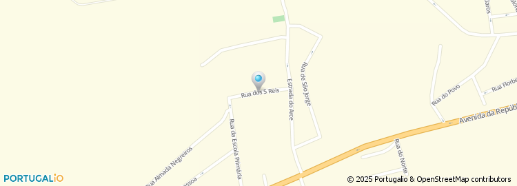 Mapa de Rua dos 5 Reis