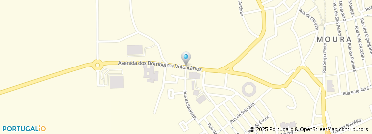 Mapa de Avenida dos Bombeiros Voluntários de Moura