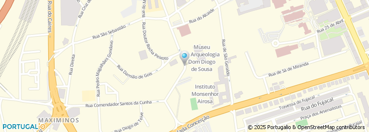 Mapa de Museu Regional de Arqueologia Dom Diogo de Sousa