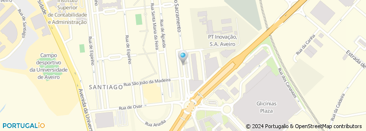 Mapa de Novo Banco, Glória, Aveiro