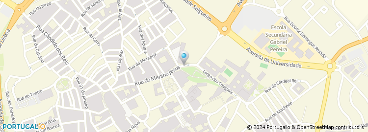 Mapa de Novo Banco, Universidade de Évora