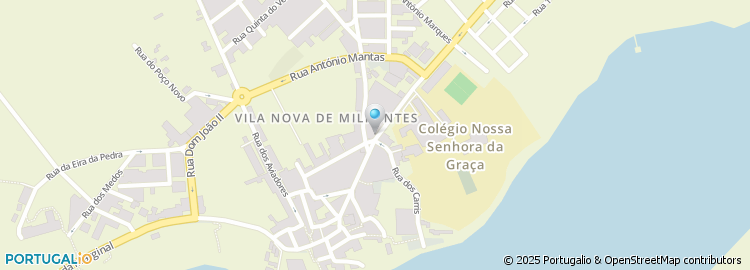 Mapa de Novo Banco, Vila Nova de Milfontes