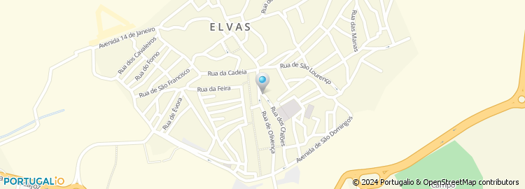 Mapa de O Elvas - Clube Alentejano Desportos