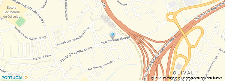 Mapa de Rua Almeida Garrett