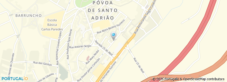 Mapa de Rua Cândido de Oliveira