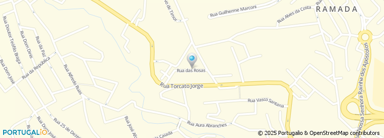 Mapa de Rua das Rosas