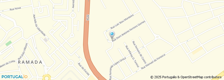 Mapa de Rua Dom António Ferreira Gomes
