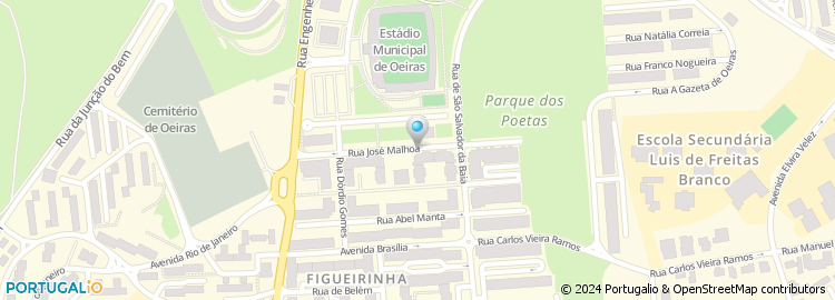 Mapa de Rua José Malhoa