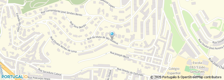 Mapa de Rua da Mata de São Mateus
