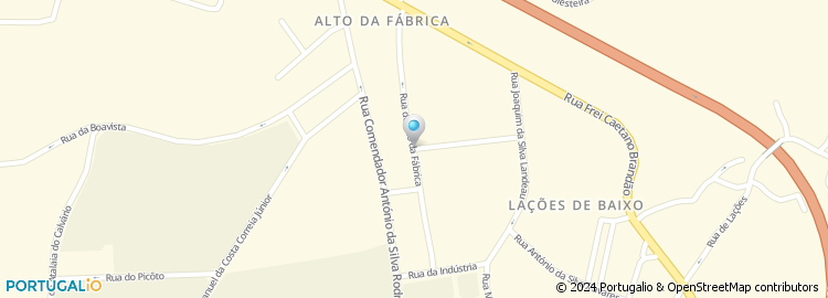 Mapa de Rua Alto da Fábrica