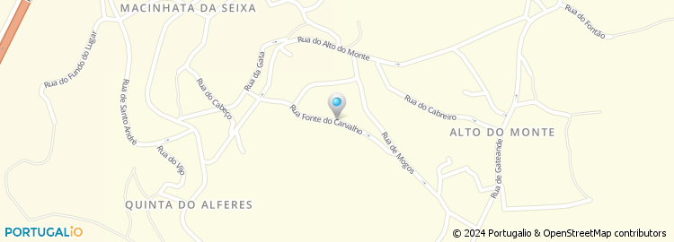 Mapa de Rua da Fonte do Carvalho