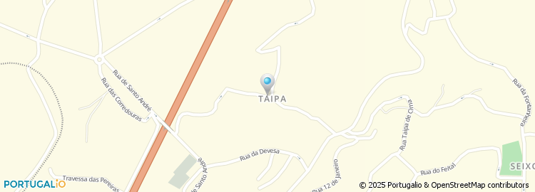 Mapa de Rua da Taipa de Baixo