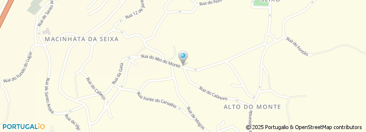 Mapa de Rua do Alto do Monte